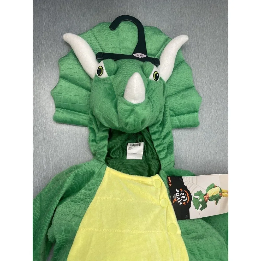 HYDE AND EEK! INFANT TRICERATOPS COSTUME PULLOVER SIZEV 0-6 M